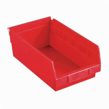 Akro-Mils&reg; 30130RED Shelf Bin, 11-5/8 in L x 6-5/8 in W x 4 in H, 128 cu-in, Red