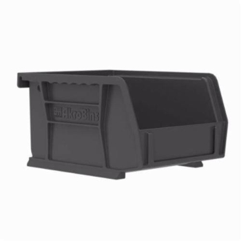 Akro-Mils&reg; 30220BLACK Hang and Stack Bin, 7-3/8 in L x 4-1/8 in W x 3 in H, Black