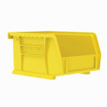 Akro-Mils&reg; 30220YELLO Hang and Stack Bin, 7-3/8 in L x 4-1/8 in W x 3 in H, Yellow