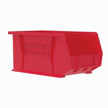 Akro-Mils&reg; 30239RED Hang and Stack Bin, 10-7/8 in L x 8-1/4 in W x 7 in H, Red