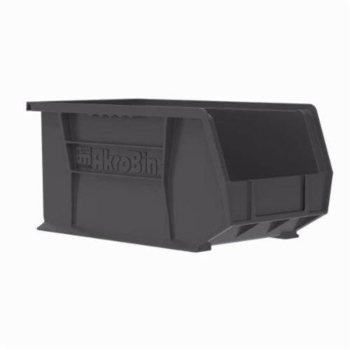 Akro-Mils&reg; 30240BLACK Hang and Stack Bin, 14-3/4 in L x 8-1/4 in W x 7 in H, Black