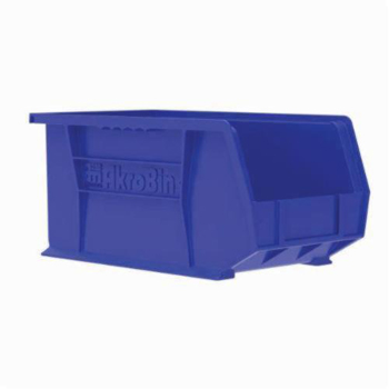 Akro-Mils&reg; 30240BLUE Hang and Stack Bin, 14-3/4 in L x 8-1/4 in W x 7 in H, Blue