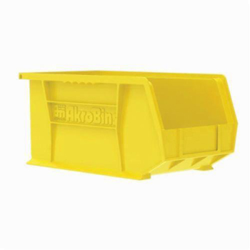 Akro-Mils&reg; 30240YELLO Hang and Stack Bin, 14-3/4 in L x 8-1/4 in W x 7 in H, Yellow