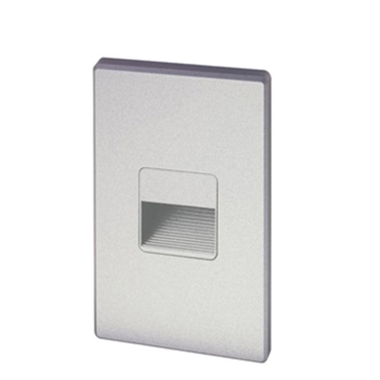 Juno&reg; LMSW Mini Outdoor Step Light, 2 LED Lamp, 2.6 W Fixture, 120 VAC, Textured Silver Housing