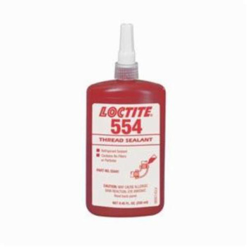 Loctite&reg; 554&trade; 1-Part Thread Sealant, 250 mL Bottle, Liquid, Red, 1.11 Specific Gravity