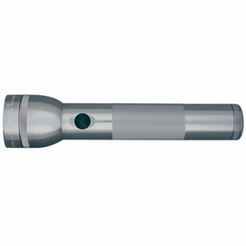 MAGLITE&reg; S3D016-GRAY Heavy Duty High Intensity Flashlight, 19 W. Incandescent Bulb, Aluminum, 45 Lumens