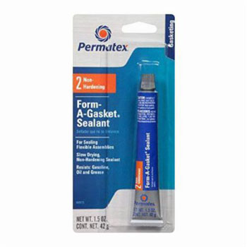 Permatex&reg; Form-A-Gasket&reg; #2 Flexible Cure Slow Dry Gasket Sealant, 1.5 oz Tube, Liquid/Paste, Reddish Golden Brown, 1.5