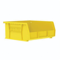 Akro-Mils&reg; 30235YELLO Hang and Stack Bin, 10-7/8 in L x 11 in W x 5 in H, Yellow