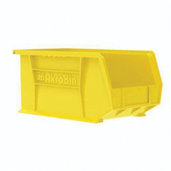 Akro-Mils&reg; 30240YELLO Hang and Stack Bin, 14-3/4 in L x 8-1/4 in W x 7 in H, Yellow