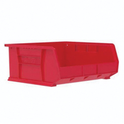 Akro-Mils&reg; 30250RED Hang and Stack Bin, 14-3/4 in L x 16-1/2 in W x 7 in H, Red