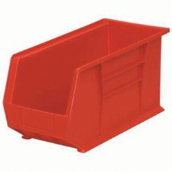 Akro-Mils&reg; 30265RED Hang and Stack Bin, 18 in L x 8-1/4 in W x 9 in H, Red