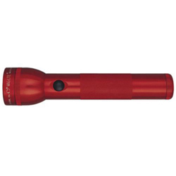MAGLITE&reg; S2D016-RED High Intensity Premium Flashlight,. Incandescent Bulb, Aluminum, 27 Lumens