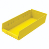 Akro-Mils&reg; 30158YELLO Shelf Bin, 17-7/8 in L x 8-3/8 in W x 4 in H, 214 cu-in, Yellow